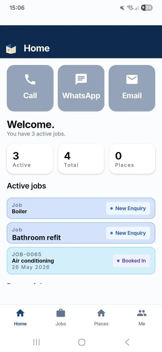 Customer portal in TradeLinkers